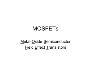 Intro to MOSFETs