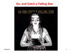 Go and Catch a Falling Star