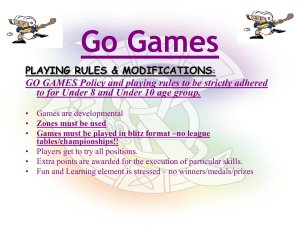 GO GAMES Policy and playing rules to be strictly