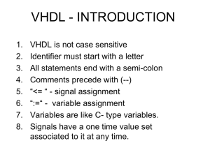 Basic VHDL Constructs