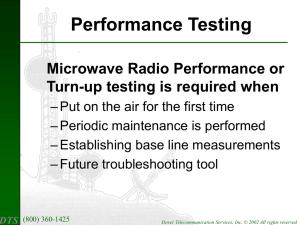 DTS Performance Testing  - Dover Telecommunication Services