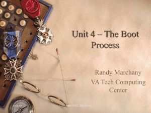 Unit 4 – The Boot Process