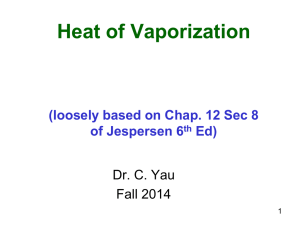 Heat of Vaporization