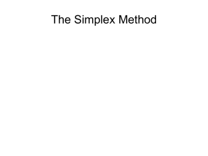 Linear Programming Problem: Simplex Method