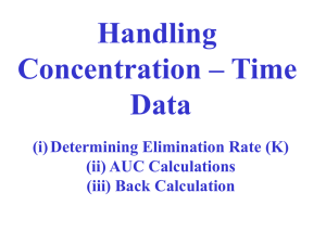 Lecture 5 (Concentration-time data: determining elimination rate)