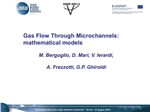 Mathematical models through micro channels