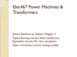 Elec467 Electric Machines and Transformers