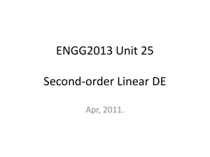 Second-order Linear differential equations