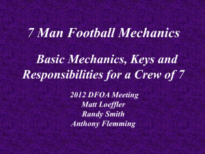 Football 7-man Mechanics - Dallas Football Officials Association