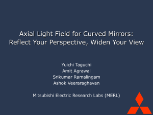 Axial Light Field for Curved Mirrors: Reflect Your Perspective, Widen