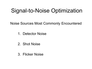Signal-to-Noise Optimization