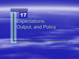 Chapter 17: Expectations, Output, and Policy