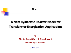 Proposed New Hysteretic Reactor - EMTP-RV
