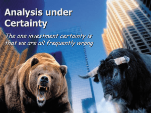 10-11 Analysis under certainty