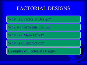 Factorial Designs