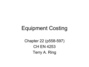 7-L2-Equipment Costing - Department of Chemical Engineering