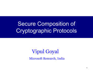 Secure Composition of Cryptographic Protocols