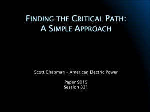 Finding the Critical Path A Simple ApproacH