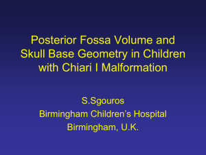Posterior fossa volume and Skull Base Geometry in