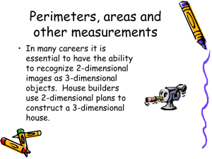 Perimeters, areas and other measurements