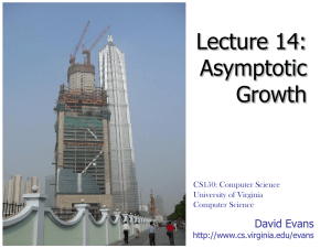 Asymptotic Growth - University of Virginia