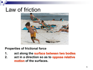 1.2 Law of Friction