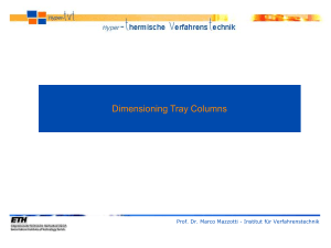 2-Contactors: dimensioning a tray column - Hyper-TVT