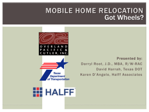 Mobile Home Relocation