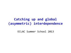 Catching up and global (asymmetric) interdependence