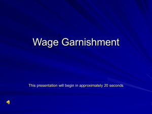 Wage Garnishment - Oberlin Municipal Court