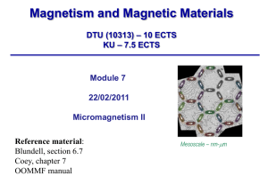 Magnetic states in a rectangular element