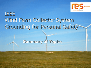 IEEE Wind Power Plant Grounding Summary of Topics