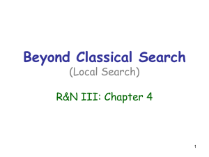 Beyond Classical Search - Computer and Information Sciences
