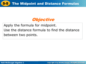 Midpoint/Distance PPT