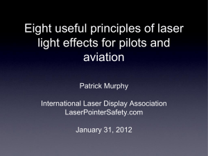 Eight useful principles of laser light effects for pilots and aviation