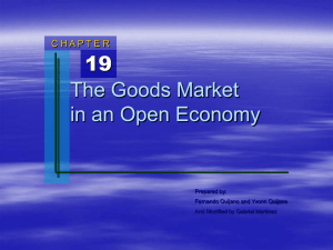 Chapter 19: Goods Market in an Open Economy.