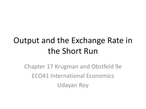 Output and the Exchange Rate in the Short Run