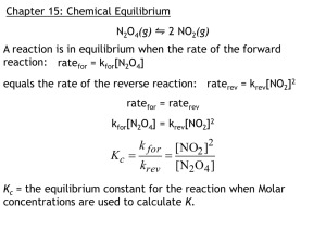 Chapter 15: Chemical Equilibria