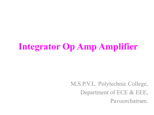Integrator Op Amp Amplifier Circuit Diagram
