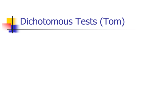 Dichotomous Tests