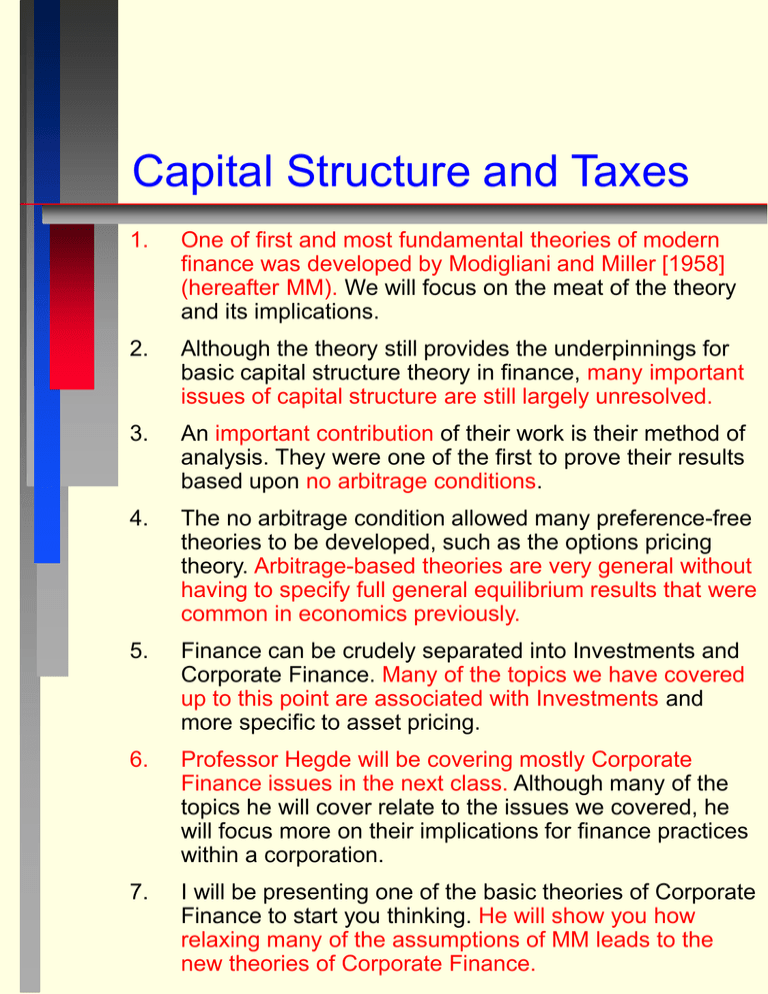 capital structure case study class 12