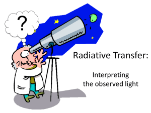 Introduction to radiative transfer (Powerpoint)