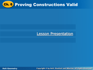 Proving Constructions