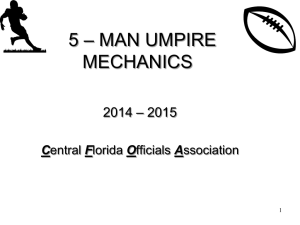 2014 CFOA Umpire Mechanics 5 Man - the Central Florida Officials