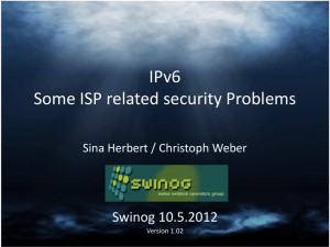 Sina Herbert/Christoph Weber, IPv6 Security