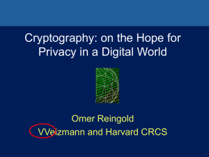 Cryptography: on the Hope for Privacy in a Digital