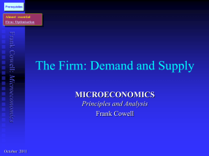 Firm: Demand and Supply
