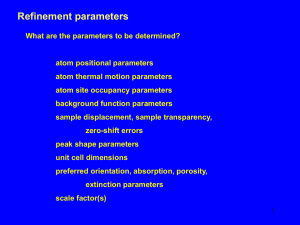 refinement parameters