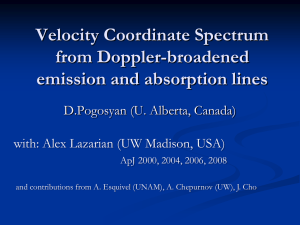 VCS: Velocity Coordinate Spectrum - UW