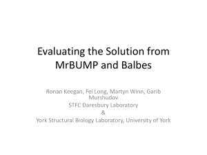 Evaluating the Solution from MrBUMP and Balbes